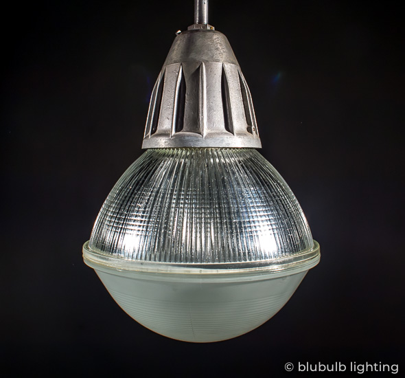 Fluted Holophane - Vintage Industrial Light