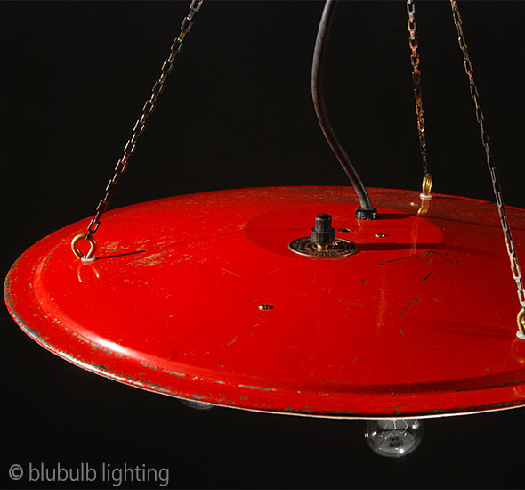 Red Brooder Lamp - Vintage Industrial Light