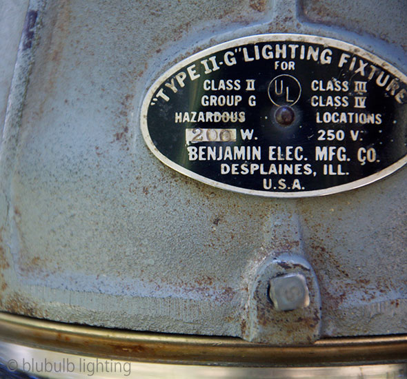 Benjamin Type II-G - Vintage Industrial Light